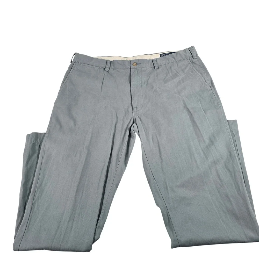 Polo Ralph Lauren Suffield Classic‎ Fit Chino Pants Blue Gray 40x32 Mens Cotton